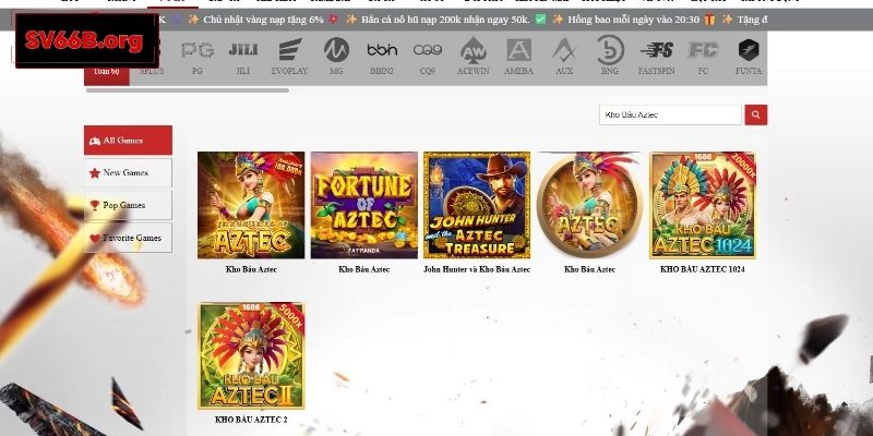Hướng dẫn cách chơi Kho Báu Aztec tại SV66